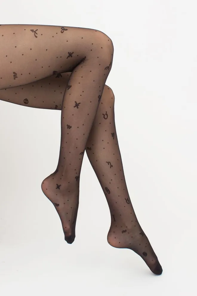 Колготки с принтом знаки зодиака Insomnia 20 den model 4 Giulia (nero)