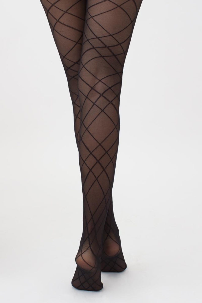 Колготки з геометричним малюнком Intersection 20 den model 1 Giulia (nero)