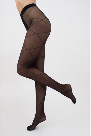 Колготки з геометричним малюнком Intersection 20 den model 2 Giulia (nero) Колготки з геометричним малюнком Intersection 20 den model 2 Giulia (nero)