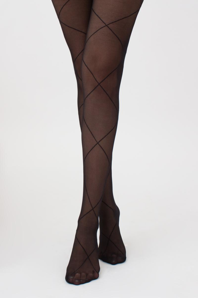 Колготки з геометричним малюнком Intersection 20 den model 2 Giulia (nero)