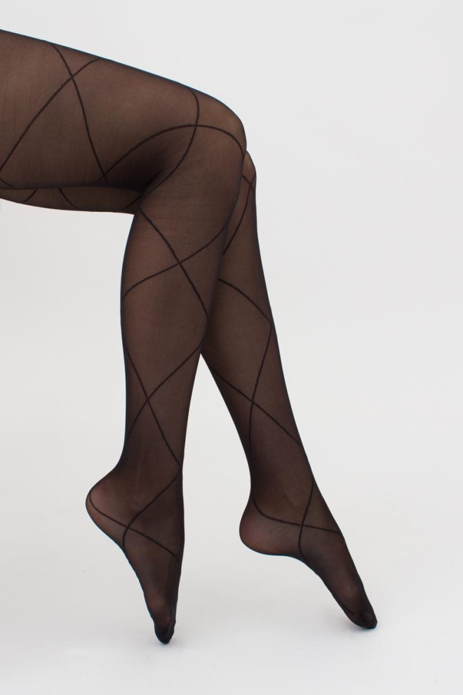 Колготки з геометричним малюнком Intersection 20 den model 2 Giulia (nero)