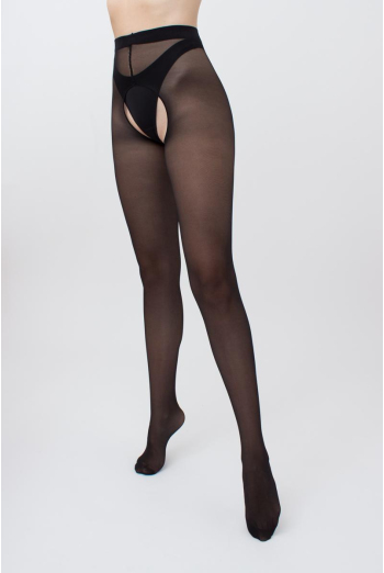 Колготки з еротичним вирізом Intimo favor 40 den model 1 Giulia (nero)