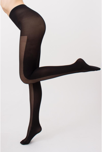 Колготки з сіткою спереду Ivonna 60 den model 1 Giulia (nero) Колготки з сіткою спереду Ivonna 60 den model 1 Giulia (nero)