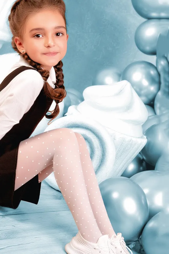 Детские колготки с рисунком Jennifer 40 den model 1 Giulia (bianco), белый