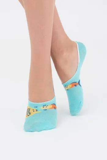 Шкарпетки слідки дитячі з рибами Kf1 marine 008 Giulia (light mint) Шкарпетки слідки дитячі з рибами Kf1 marine 008 Giulia (light mint)