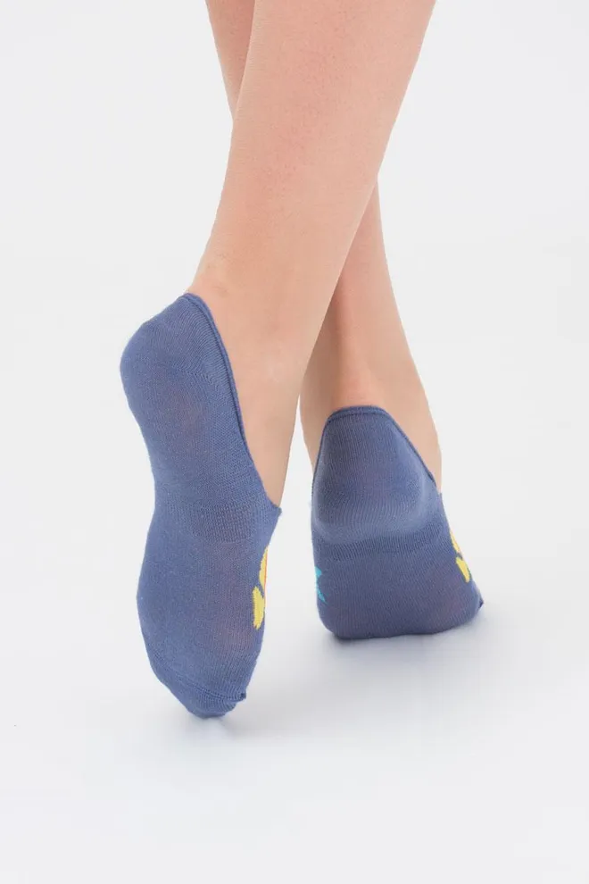 Носки следки детские с рыбами Kf1 marine 008 Giulia (jeans)
