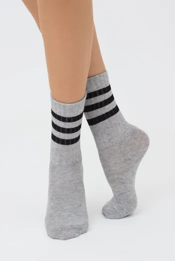 Дитячі гольфи зі смужками Kg 001 Melange Gambaletto Giulia (grey melange)