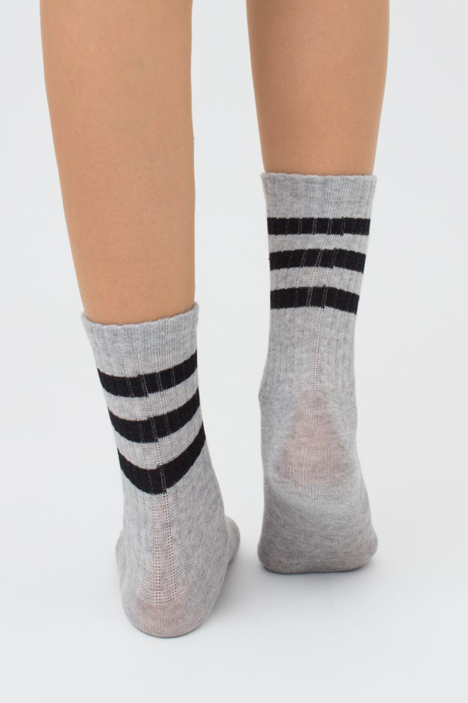 Детские гольфы с полосками Kg 001 Melange Gambaletto Giulia (grey melange)