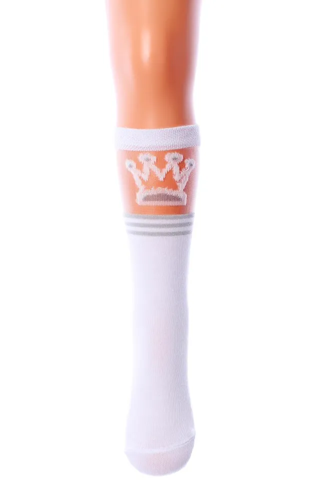 KG1 CRISTAL LUREX 001 Детские гольфы с рисунком и люрексом TM GIULIA  (white)