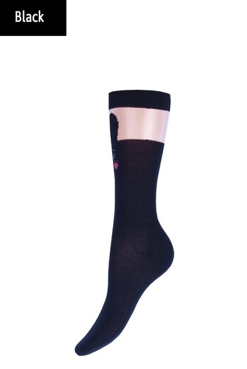 KGM-001 Дитячі гольфи із зображенням кролика TM GIULIA  (black)