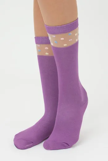 Дитячі гольфи шкільні Kgm 005 Giulia (lilac)