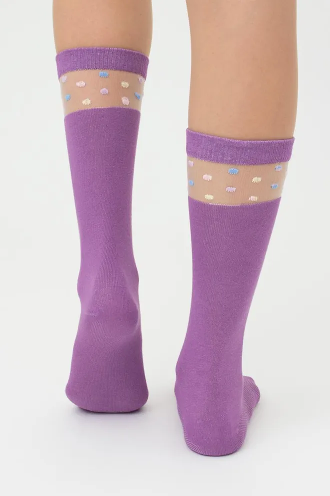 Дитячі гольфи шкільні Kgm 005 Giulia (lilac)