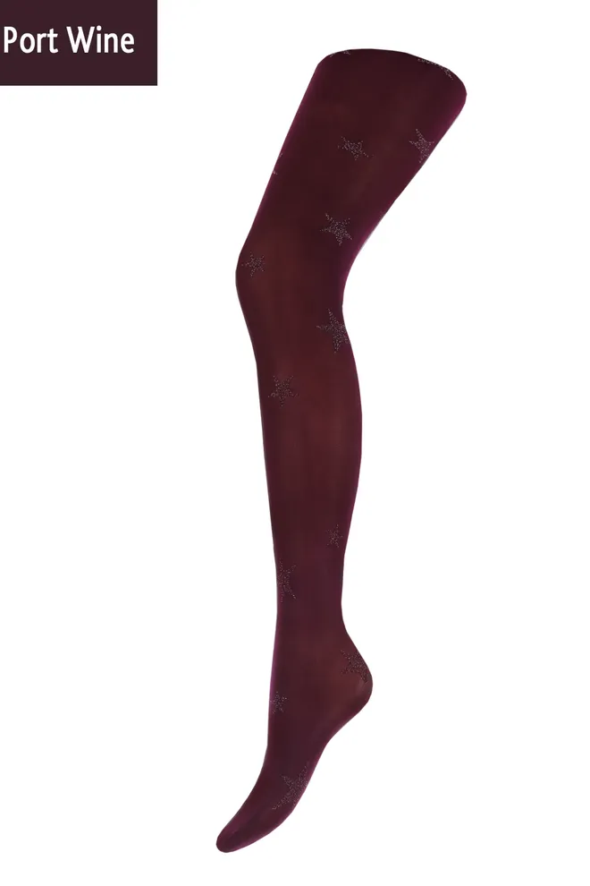 Дитячі колготки з зірками Kristal 70 den model 1 Giulia (port wine)