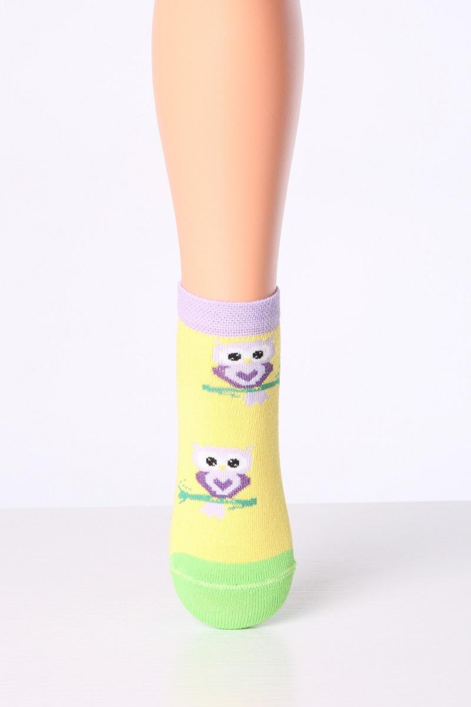 Шкарпетки дитячі з совами Kss Komplekt 002 Giulia 2 пары (yellow/lilac)
