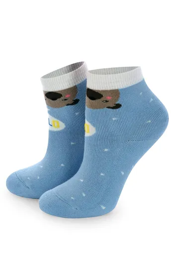 Шкарпетки дитячі короткі з махрою Ks2c/te-004 Giulia (baby blue)