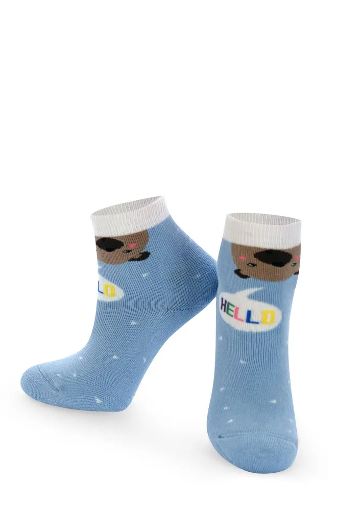 Носки детские короткие с махрой Ks2c/te-004 Giulia (baby blue)