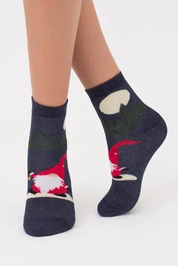 Шкарпетки дитячі з махрою Ks3m/te-006 Giulia (denim melange)