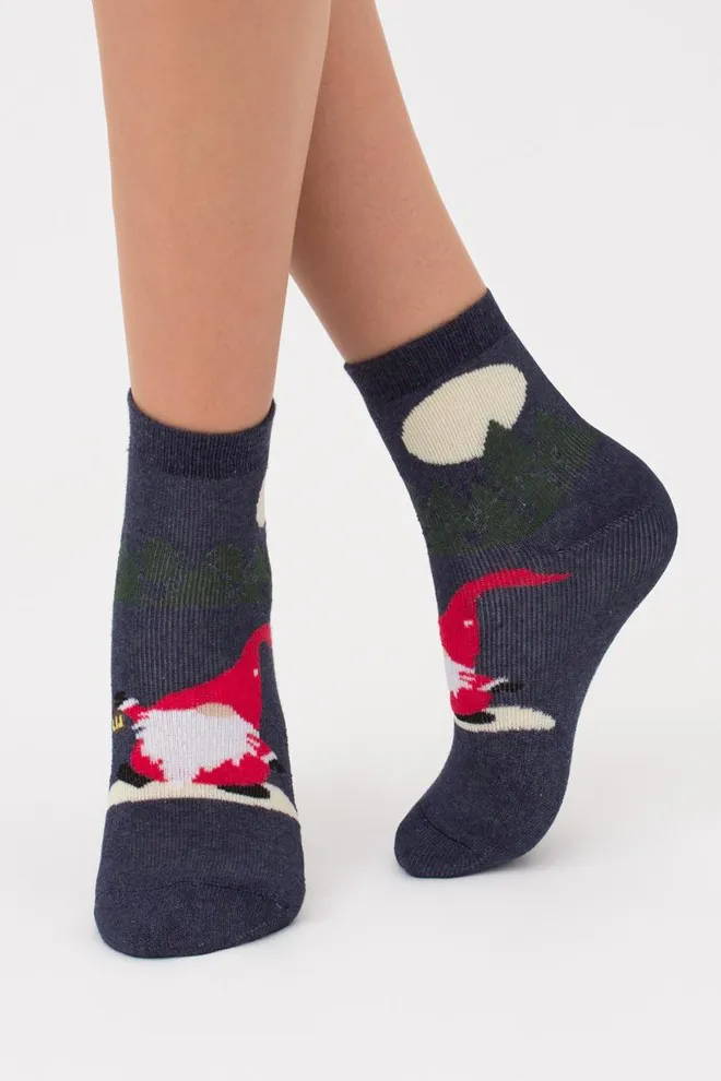 Носки детские с махрой Ks3m/te-006 Giulia (denim melange)