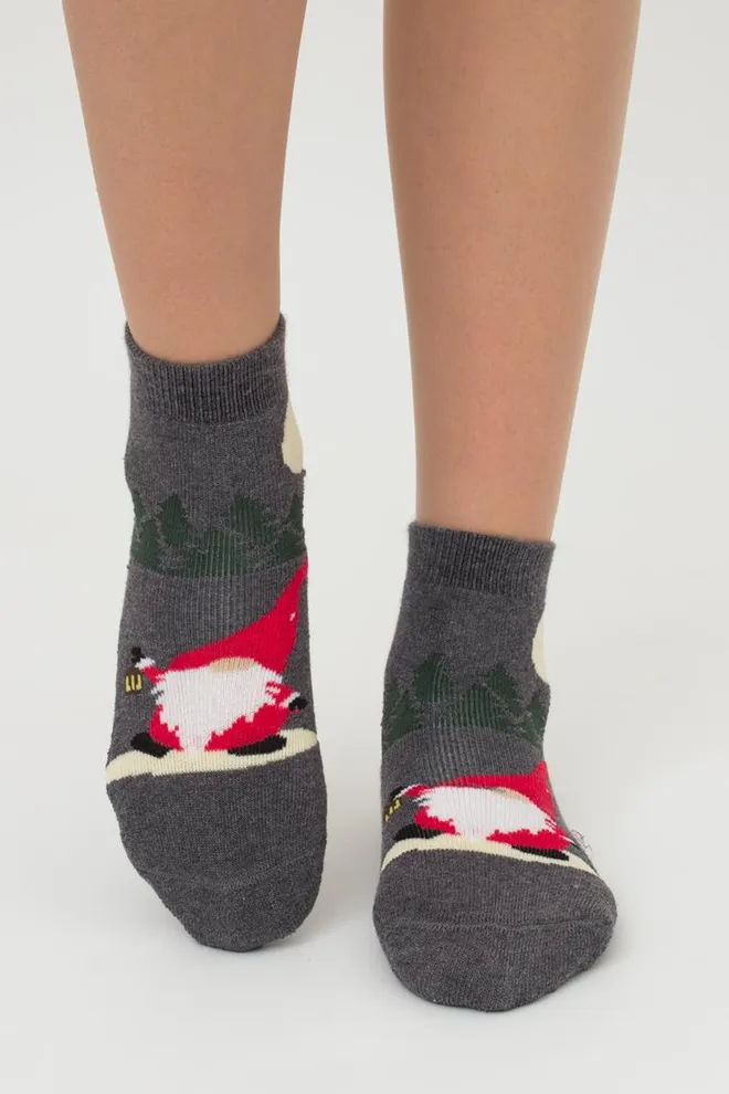 Носки детские с махрой Ks3m/te-006 Giulia (dark grey melange)