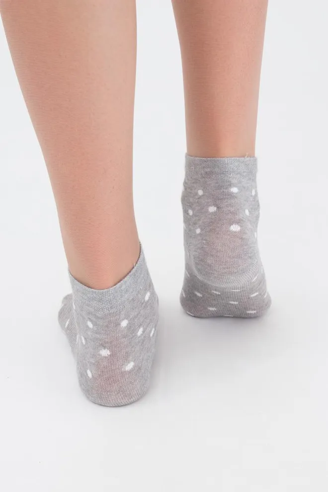 Носки детские короткие KS2 basic 001 Giulia 2 пары (light grey melange), серый