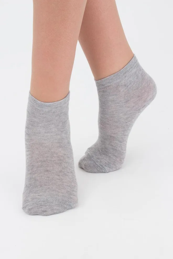Шкарпетки дитячі короткі Ks2 classic + Ks2 basic 001 Giulia 2 пари (light grey melange)