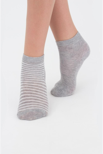Шкарпетки дитячі короткі Ks2 classic + Ks2 basic 002 Giulia 2 пари (light grey melange)