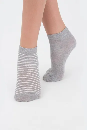 Шкарпетки дитячі короткі Ks2 classic + Ks2 basic 002 Giulia 2 пари (light grey melange)