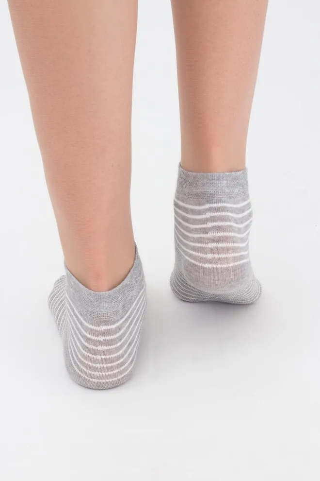 Шкарпетки дитячі короткі Ks2 classic + Ks2 basic 002 Giulia 2 пари (light grey melange)