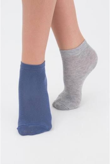 Носки детские короткие Ks2 classic Giulia 2 пары (light grey melange/jeans) Носки детские короткие Ks2 classic Giulia 2 пары (light grey melange/jeans)