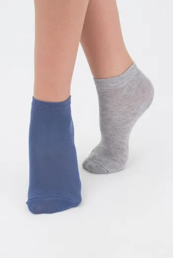 Шкарпетки дитячі короткі Ks2 classic Giulia 2 пари (light grey melange/jeans)