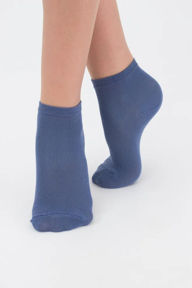 Шкарпетки дитячі короткі Ks2 classic Giulia 2 пари (light grey melange/jeans)