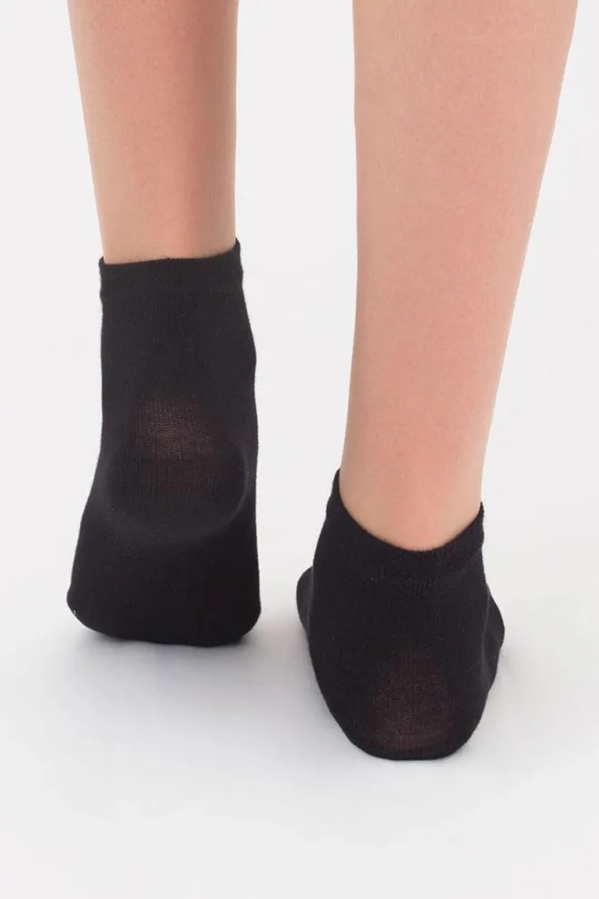 Шкарпетки дитячі короткі Ks2 classic Giulia 2 пари (light grey melange/black)