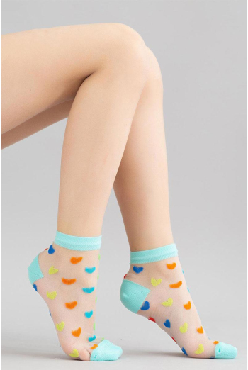 Шкарпетки дитячі укорочені в сердечко Ks2 Cristal 004 Giulia (light mint) Шкарпетки дитячі укорочені в сердечко Ks2 Cristal 004 Giulia (light mint)