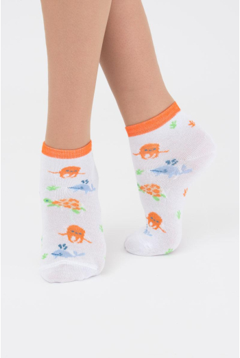 Шкарпетки дитячі укорочені з малюнком Ks2 Marine 002 Giulia (bianco) Шкарпетки дитячі укорочені з малюнком Ks2 Marine 002 Giulia (bianco)