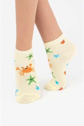 Шкарпетки дитячі укорочені з малюнком Ks2 Marine 009 Giulia (light yellow) Шкарпетки дитячі укорочені з малюнком Ks2 Marine 009 Giulia (light yellow)