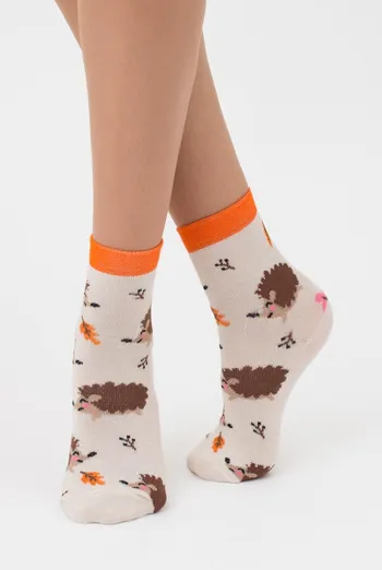 Шкарпетки дитячі класичнi з малюнком Ks2 Autumn 001 Giulia (panna)