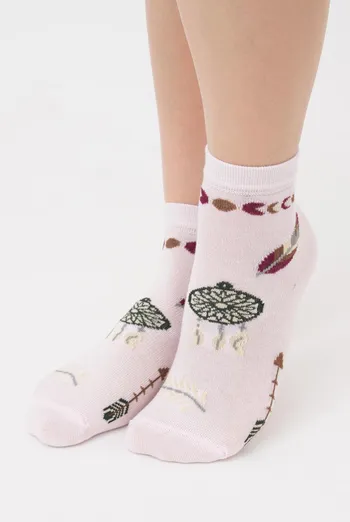 Шкарпетки дитячі класичні з малюнком Ks3 Boho (F) 001 Giulia (blushing bride), рожевий Шкарпетки дитячі класичні з малюнком Ks3 Boho (F) 001 Giulia (blushing bride), рожевий