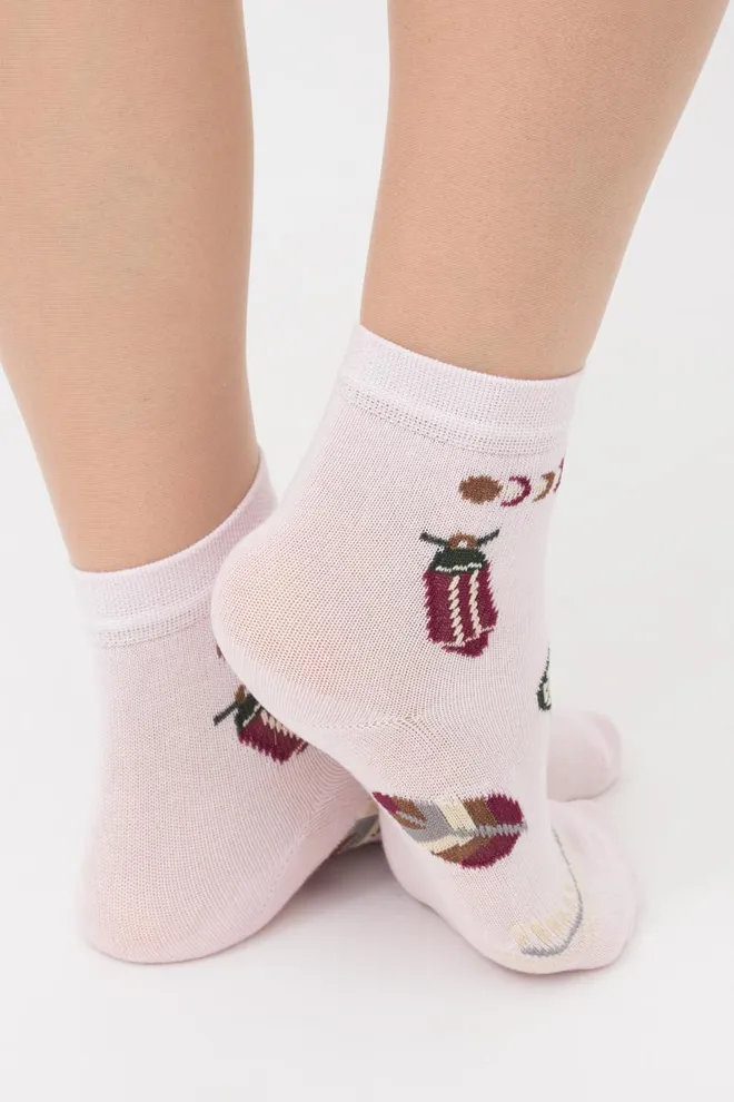 Шкарпетки дитячі класичні з малюнком Ks3 Boho (F) 001 Giulia (blushing bride), рожевий