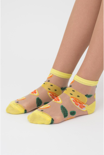 Носки детские классические с рисунком KS3 CRISTAL 005 Giulia (yellow), желтый