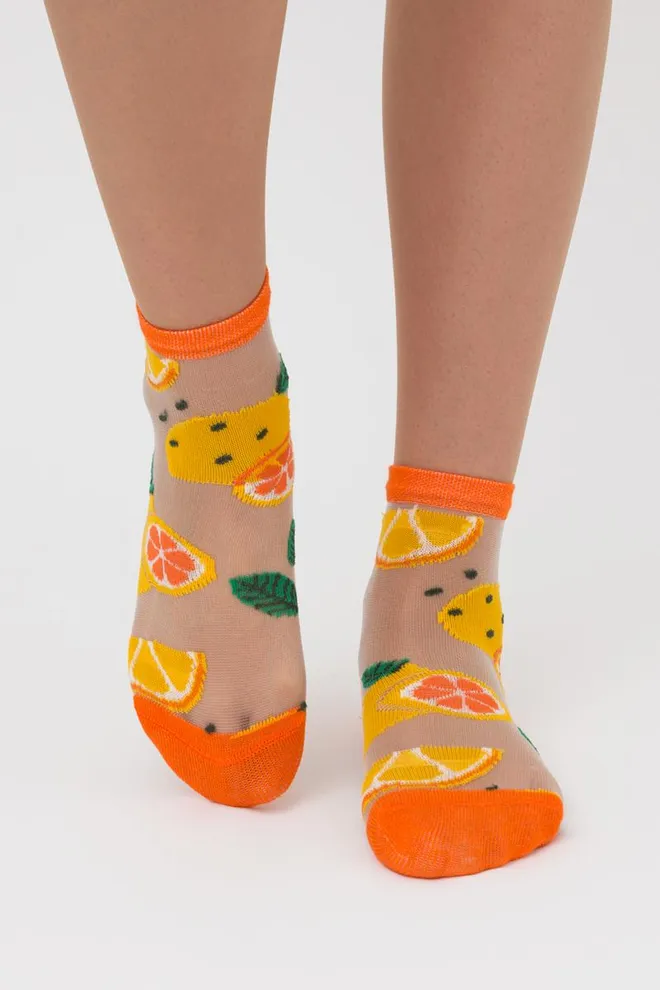 Носки детские классические с рисунком KS3 CRISTAL 005 Giulia (orange), оранжевый