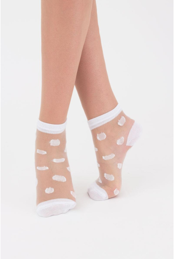 Шкарпетки дитячі класичні в горох Ks3 Cristal 007 Giulia (bianco) Шкарпетки дитячі класичні в горох Ks3 Cristal 007 Giulia (bianco)