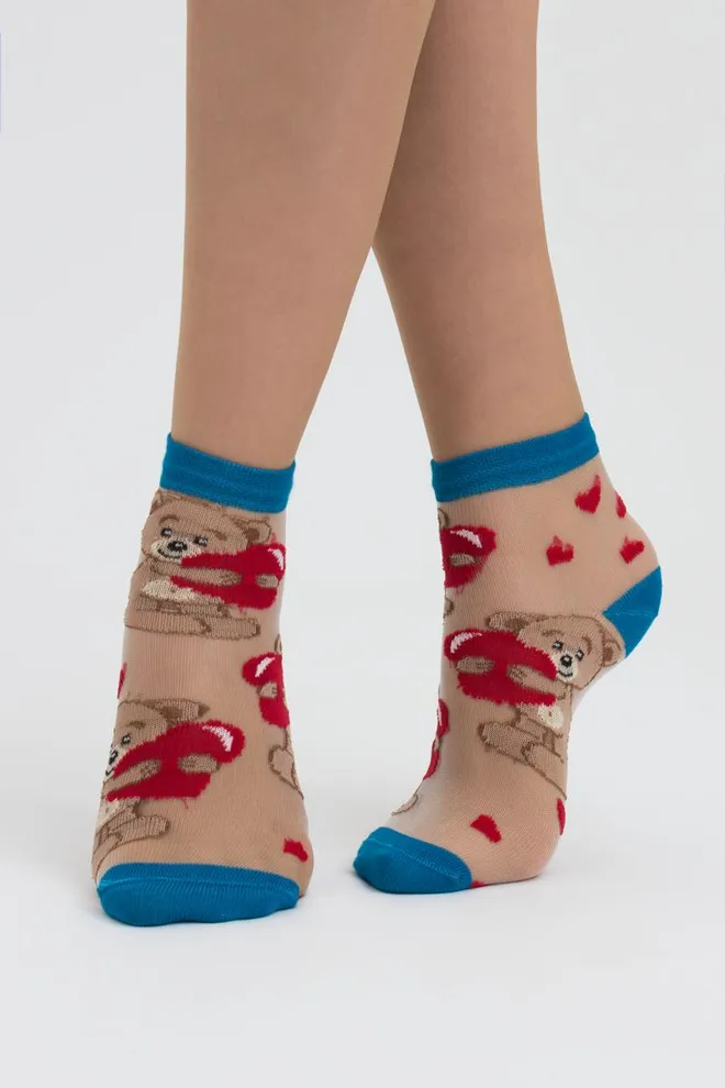 Шкарпетки дитячі класичні з малюнком Ks3 cristal 017 Giulia (blue sapphire), синій