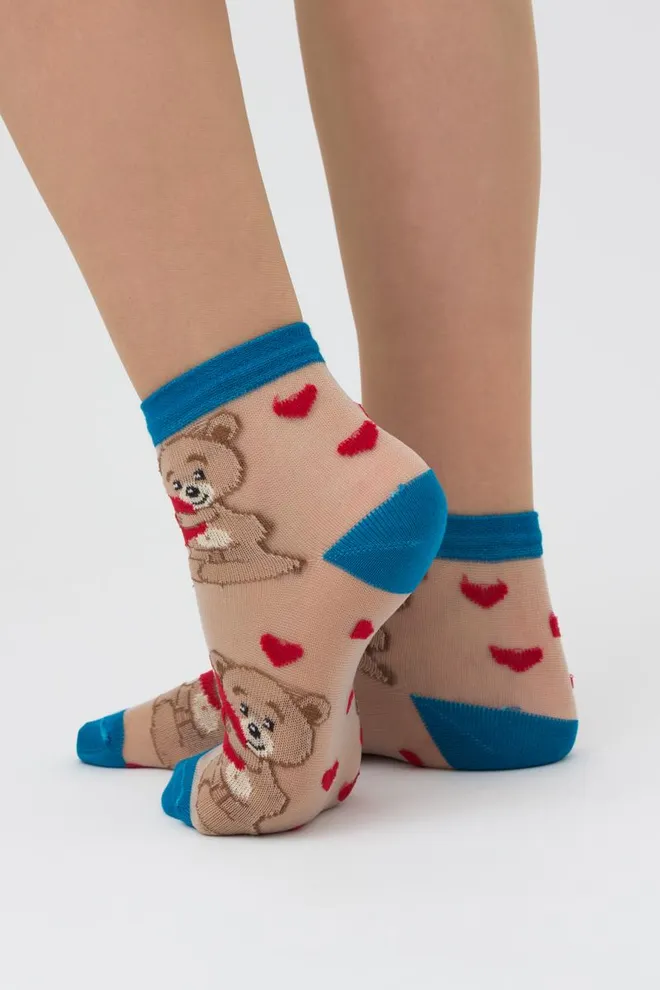 Шкарпетки дитячі класичні з малюнком Ks3 cristal 017 Giulia (blue sapphire), синій