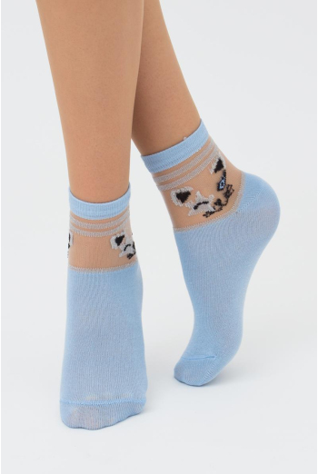 Шкарпетки дитячі класичні Ks3 cristal lurex 001 Giulia (baby blue)