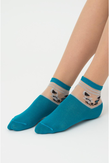 Шкарпетки дитячі класичні Ks3 cristal lurex 001 Giulia (enamel blue)