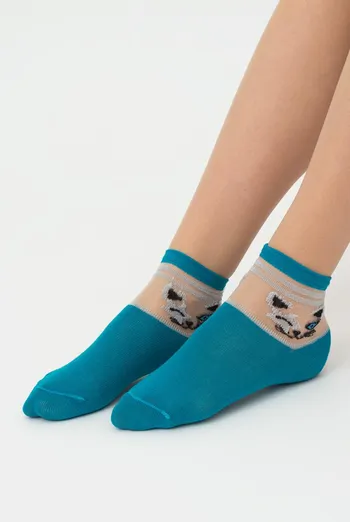 Шкарпетки дитячі класичні Ks3 cristal lurex 001 Giulia (enamel blue)