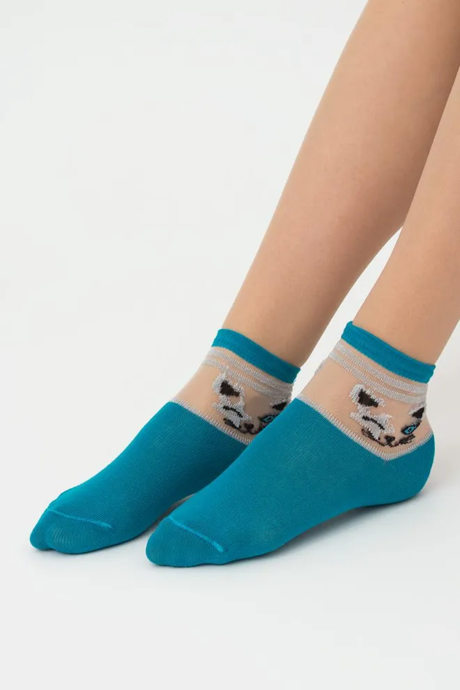 Носки детские классические Ks3 cristal lurex 001 Giulia (enamel blue)