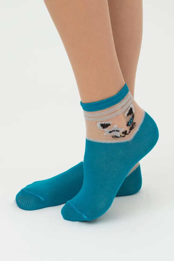 Носки детские классические Ks3 cristal lurex 001 Giulia (enamel blue)
