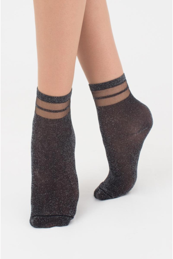Шкарпетки дитячі класичні Ks3 Cristal Lurex Pa 001 Giulia (nero) Шкарпетки дитячі класичні Ks3 Cristal Lurex Pa 001 Giulia (nero)