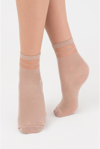 Шкарпетки дитячі класичні Ks3 Cristal Lurex Pa 001 Giulia (nude) Шкарпетки дитячі класичні Ks3 Cristal Lurex Pa 001 Giulia (nude)